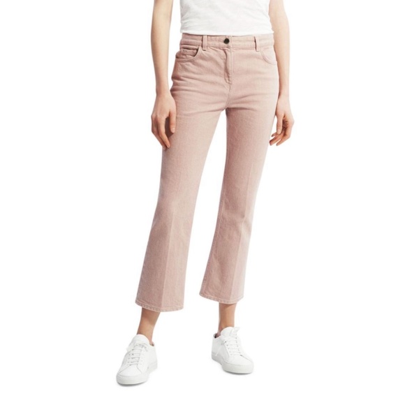 Theory Denim - Theory Ankle Denim Jeans in Blush Pink Slight Kick Flare